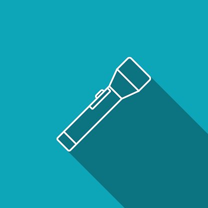 416x416 Flashlight Outline Vector Icon Premium Clipart