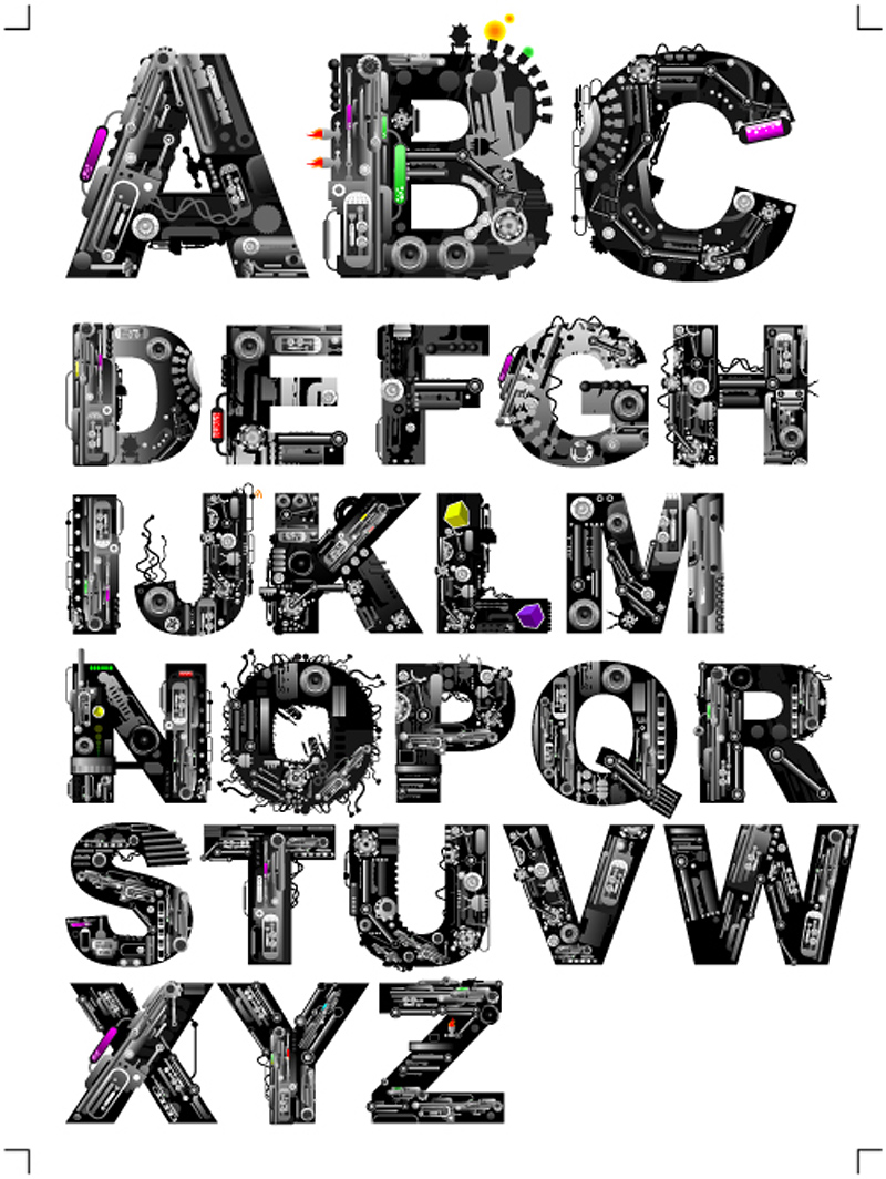 800x1064 Font Design Series 37 Vector Free Vector 4vector