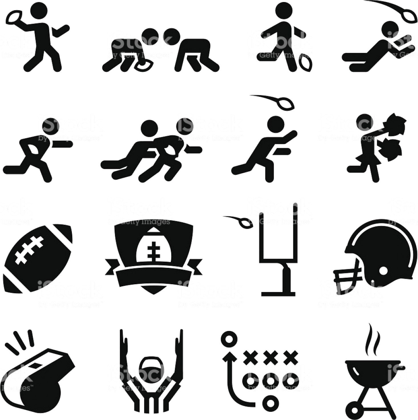 1465x1473 Black And White Vector American Football 19 Laces Clipart