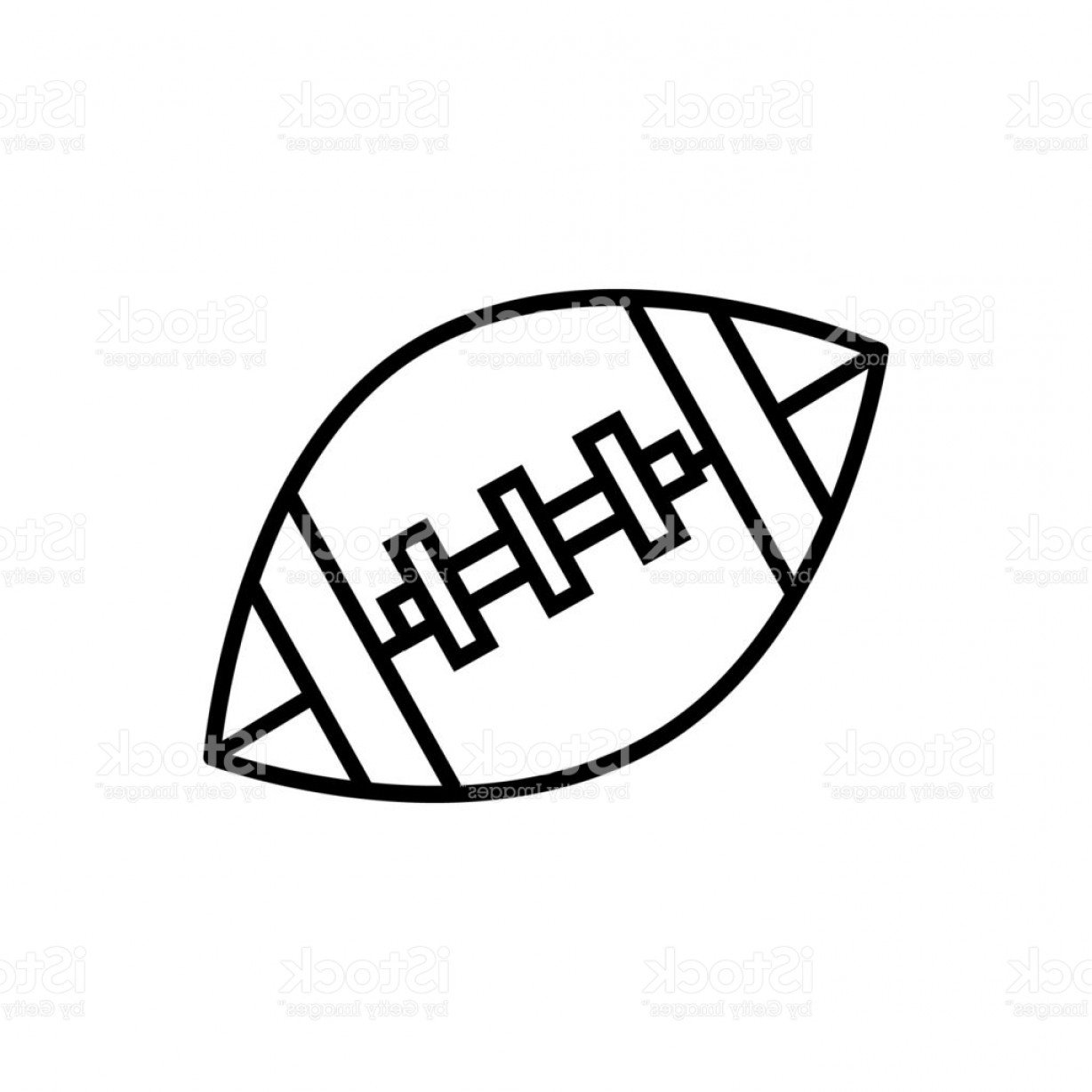 1228x1228 American Football Ball Vector Line Icon Sign Illustration On