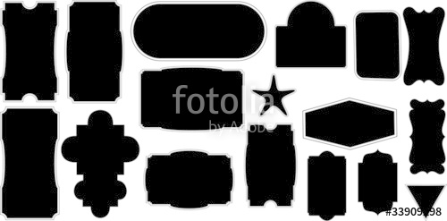 500x247 Retro Frame Shapes Collection Stock Image And Royalty Free Vector