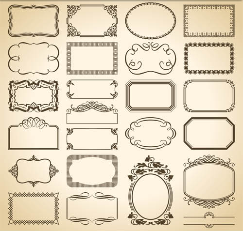 500x477 Decorative Vintage Frames 13 Ai Format Free Vector Download