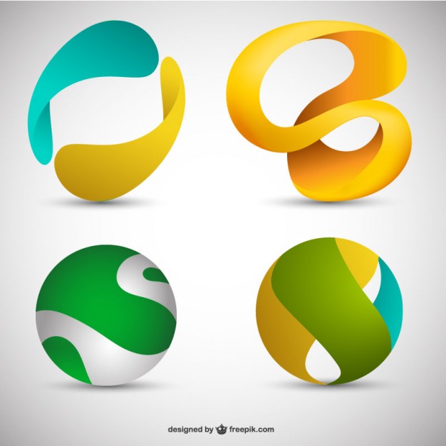626x626 3d Logos Vector Free Download