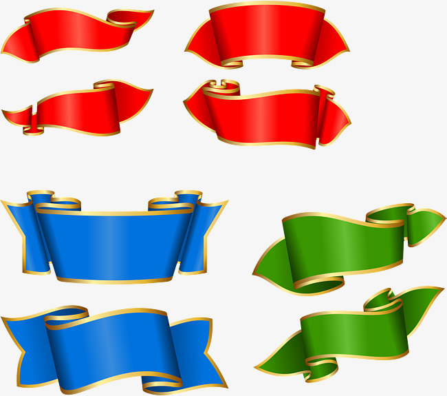 650x575 Color Ribbon Banner Vector, Color Vector, Ribbon Vector, Banner