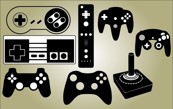 600x380 Free Vectors Game Controller Set Vector Geekdraw
