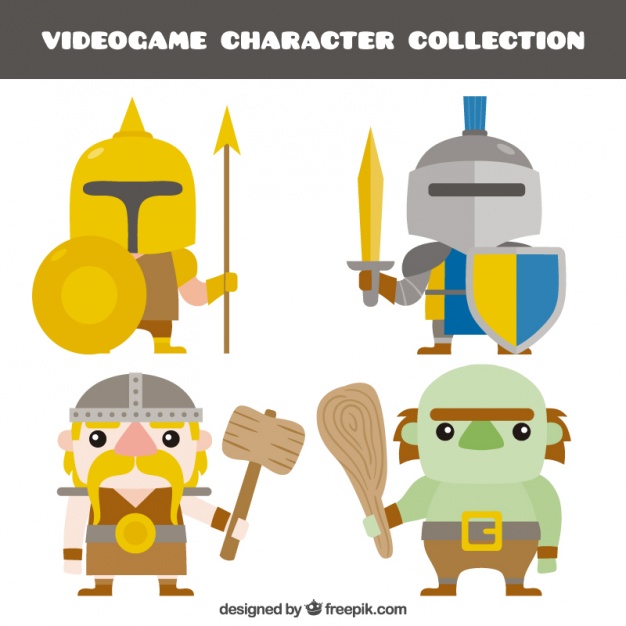 626x626 Pack Of Video Game Characters Vector Free Download