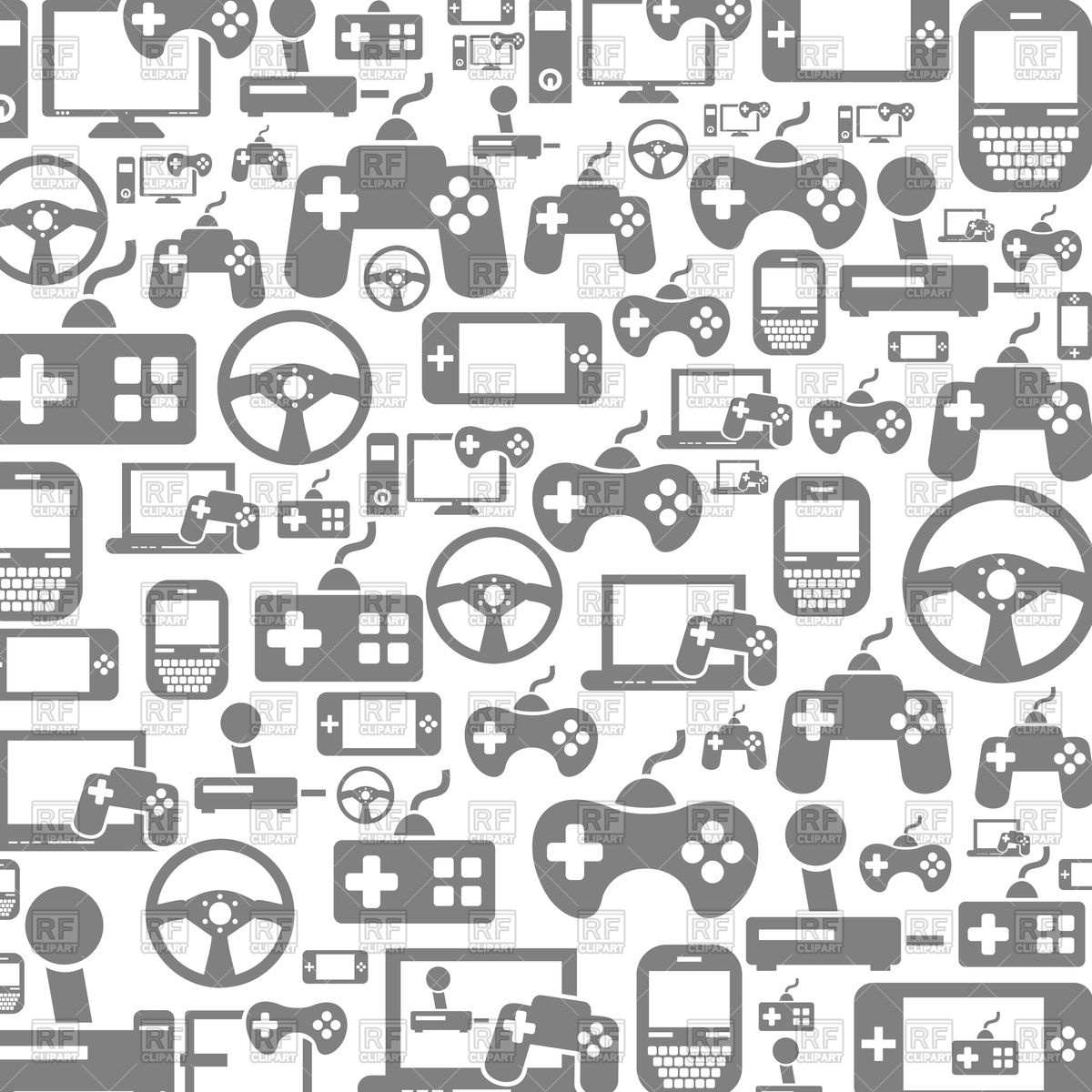 1200x1200 Background Made Of Video Game Icons Vector Image Vector Artwork