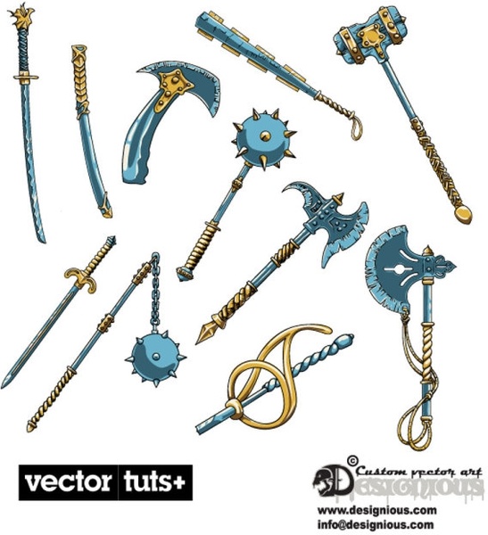 547x600 Fine Game Weapon Set Vector Free Vector In Adobe Illustrator Ai