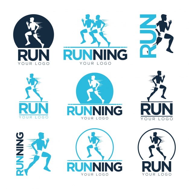 626x626 Running Logo Templates Vector Free Download