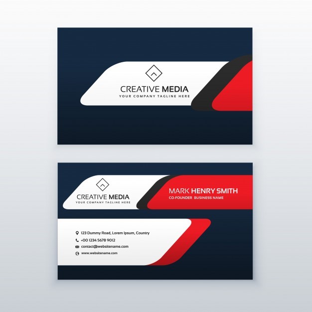 626x626 Business Card Freepik Beautiful Red And Dark Blue Business Card