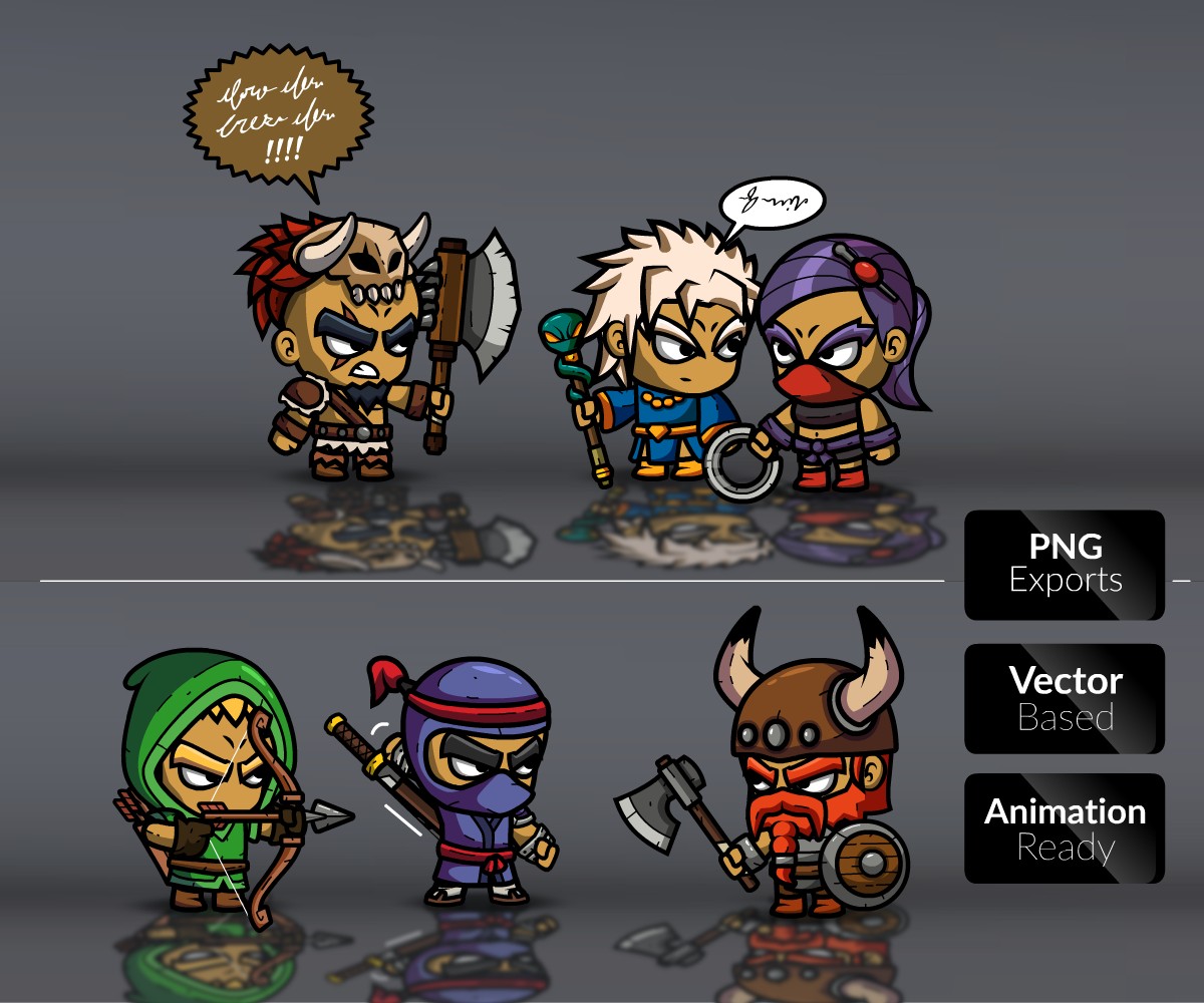 1200x1000 Role Playing Games Character Bundle Game Art Partners