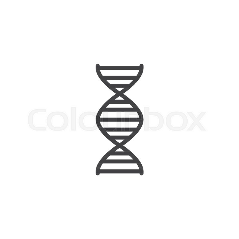 800x800 Genetics Line Icon, Outline Vector Sign, Linear Style Pictogram
