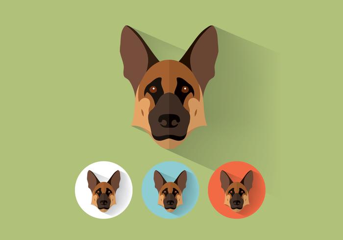 700x490 German Shepherd Vector Portraits