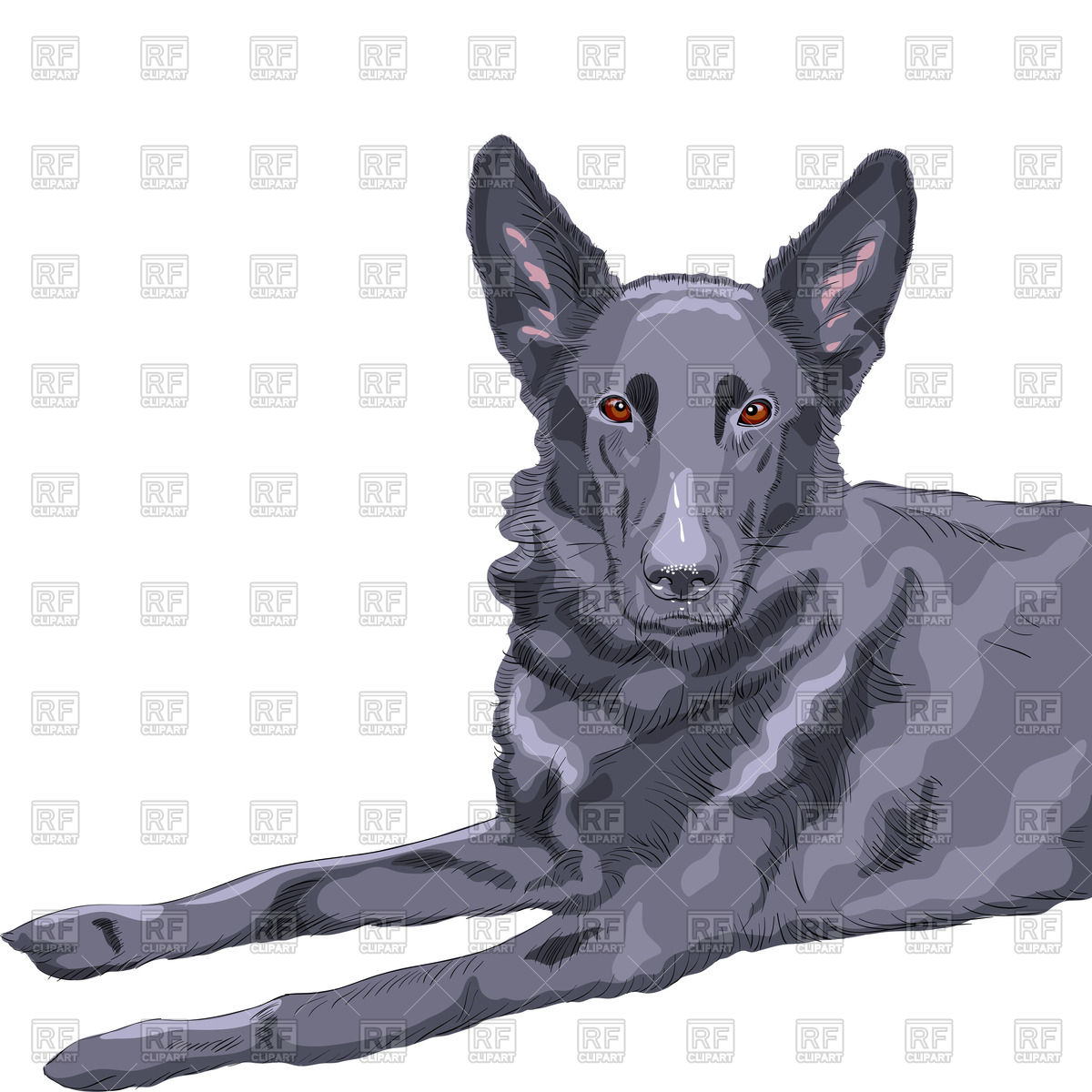 1200x1200 Black German Shepherd Vector Image Vector Artwork Of Plants And