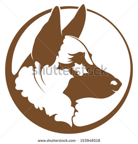 450x470 German Shepherd Clipart Logo