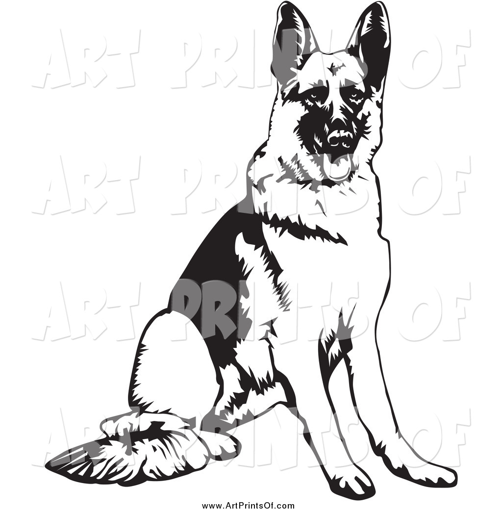 1024x1044 Dog Clipart Black And White German Shepherd