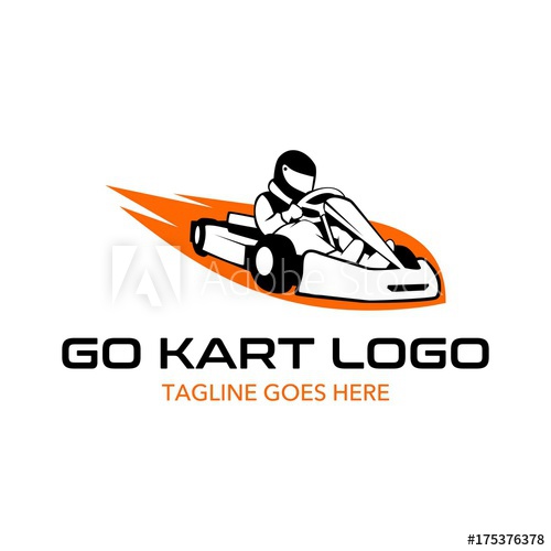500x500 Go Kart Logo Illustration