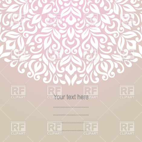 470x470 White Round Grafic Floral Ornament On Dark Background With Place