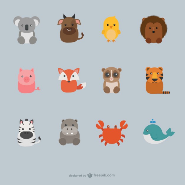 626x626 Cartoon Animals Vectors Free Vector Graphics Everypixel