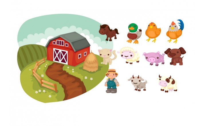 716x443 Farm Animals Vector Pack Vector Animals