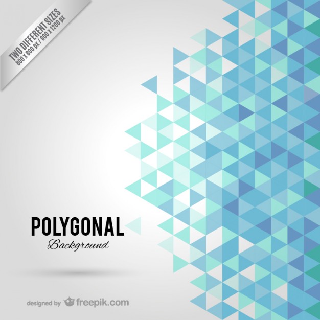 626x626 Blue Polygonal Background Vector Free Download