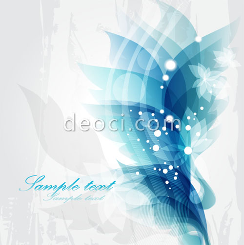 500x501 Vector Blue Flowers Cover Background Design Template Eps Files For