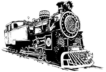 420x287 Black And White Locomotive Vector Free Vector Graphics All