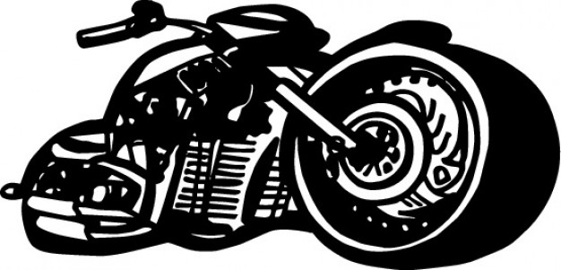 626x301 Black Motorbike Vector Graphics Stock Images