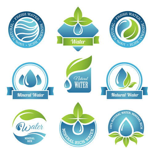 500x500 Round Water Logos Vectors Graphics