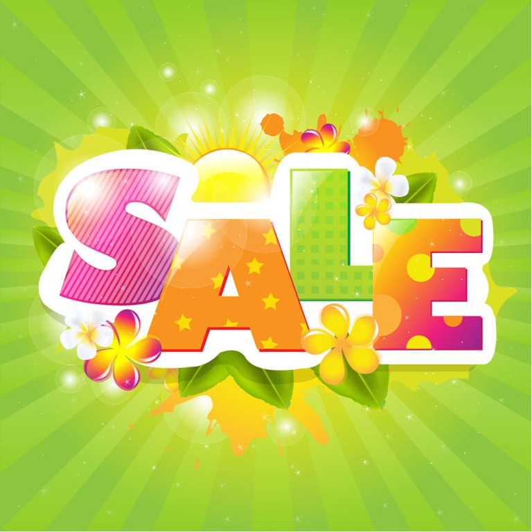 768x768 Summer Sale Poster Design Vector Illustration Free Vector