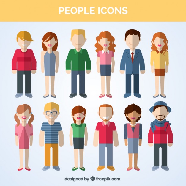 626x626 Variety Of People Icons Vector Free Download