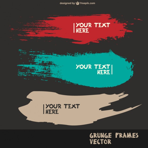 626x626 Grunge Brush Strokes Set Vector Free Download