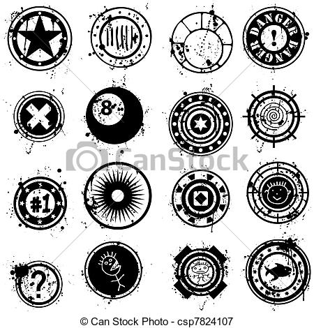 450x470 Collection Of Vector Grunge Brushes Or Stamps. A Vector Set Of