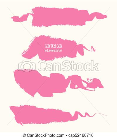 400x470 Vector Grunge Brushes. Vector Set Of Color Brush Strokes. Grunge