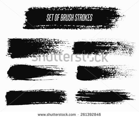 450x380 Wide Vector Grunge Brush Strokes Backgrounds Set For Text