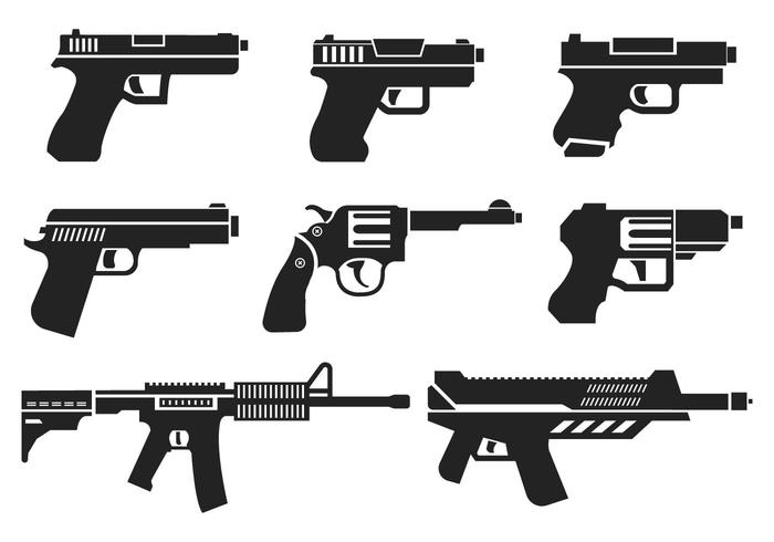 700x490 Guns Icons Vector