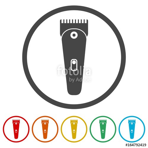 500x500 Hair Clipper Icons Set