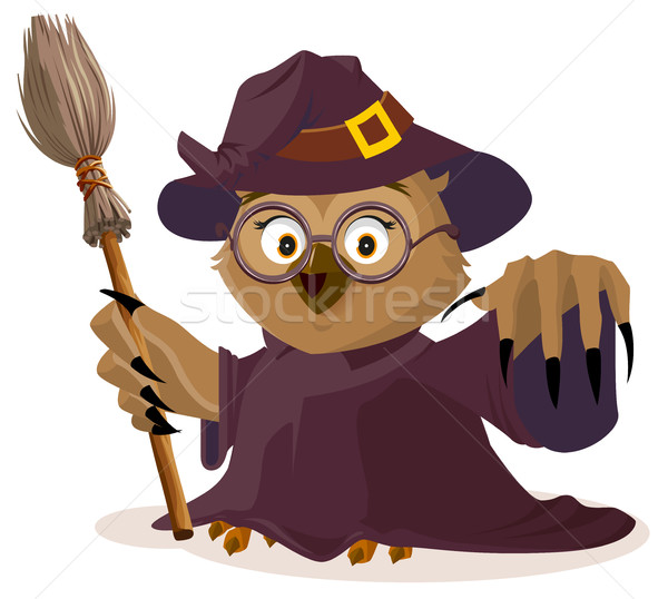 600x538 Owl Teacher In Halloween Costume Vector Illustration Alexey