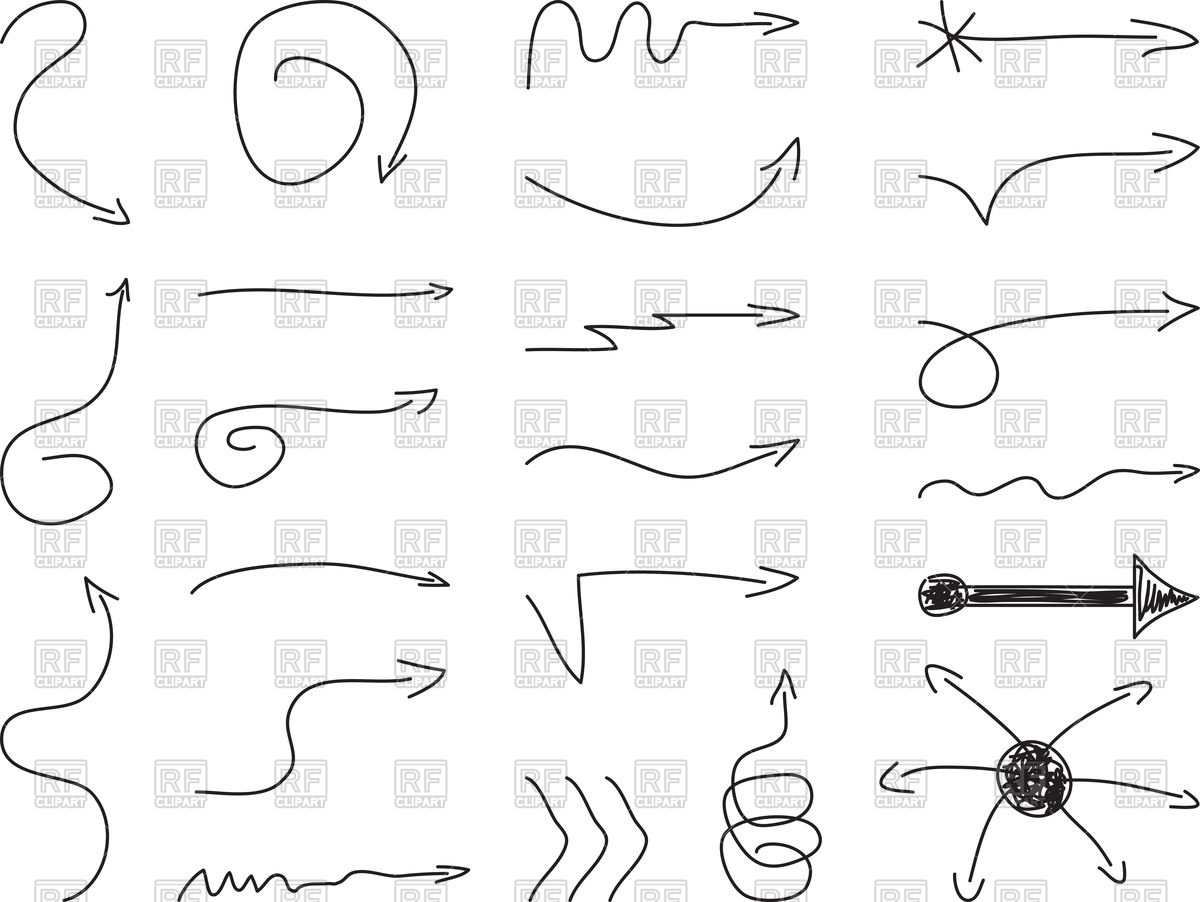 1200x902 Hand Drawn Arrow Set Vector Image Vector Artwork Of Design