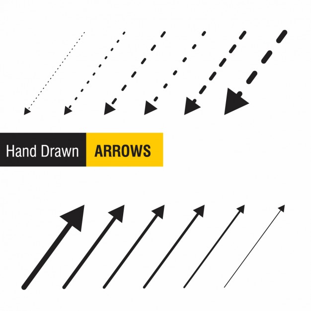 626x626 Hand Drawn Arrows Collection Vector Free Download