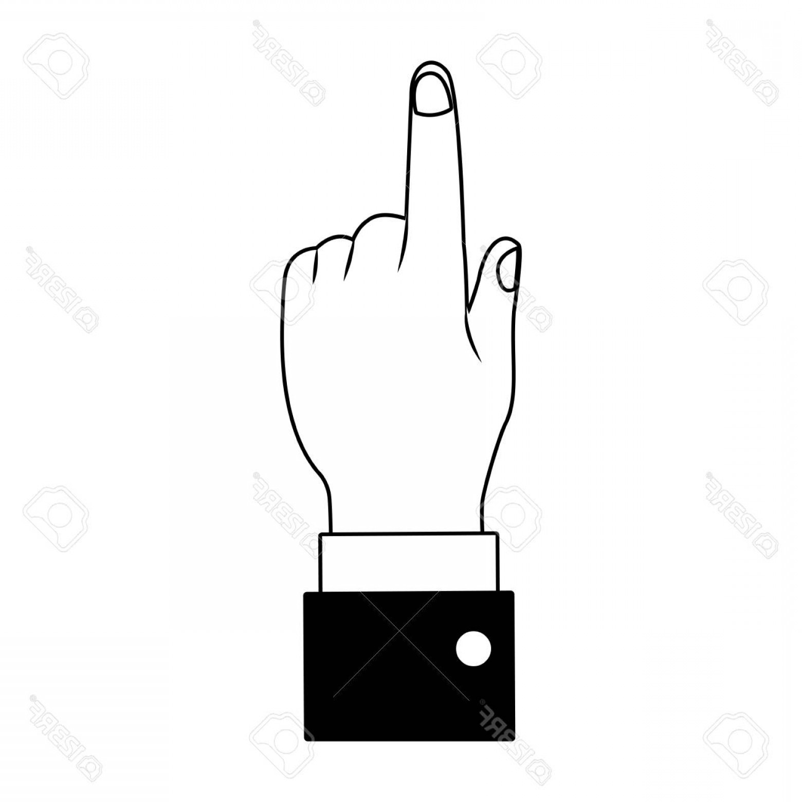 1560x1560 Photostock Vector Hand Pointing Up Vector Illustration Graphic