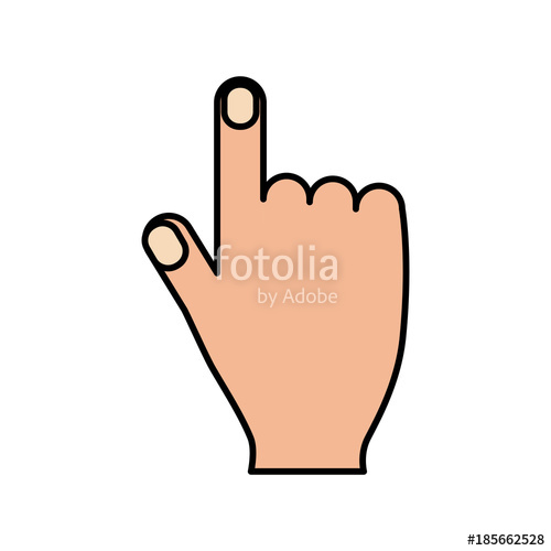 500x500 Hand Pointing Finger Cursor Internet Concept Vector Illustration