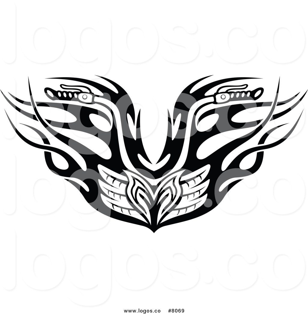 1024x1044 Royalty Free Clip Art Vector Logo Of Black And White Tribal