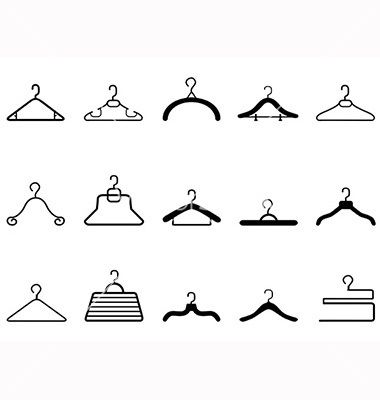 380x400 Clothes Hangers Icon Vector 1436457