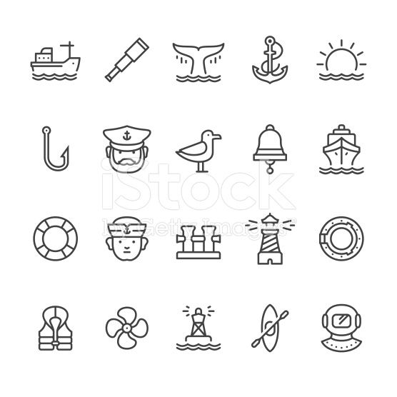 556x556 Nautical Amp Harbor Theme Related Vector Icons. Icons, Free Vector