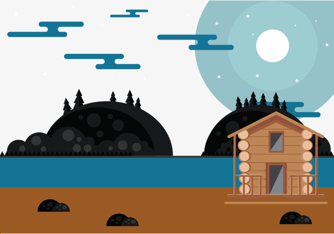 650x456 Night Harbor Vector, Blue, Chalet, Beach Png And Vector For Free