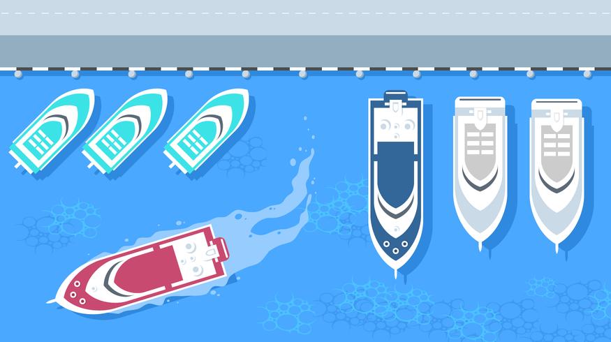 875x490 Trawler At Harbor Free Vector