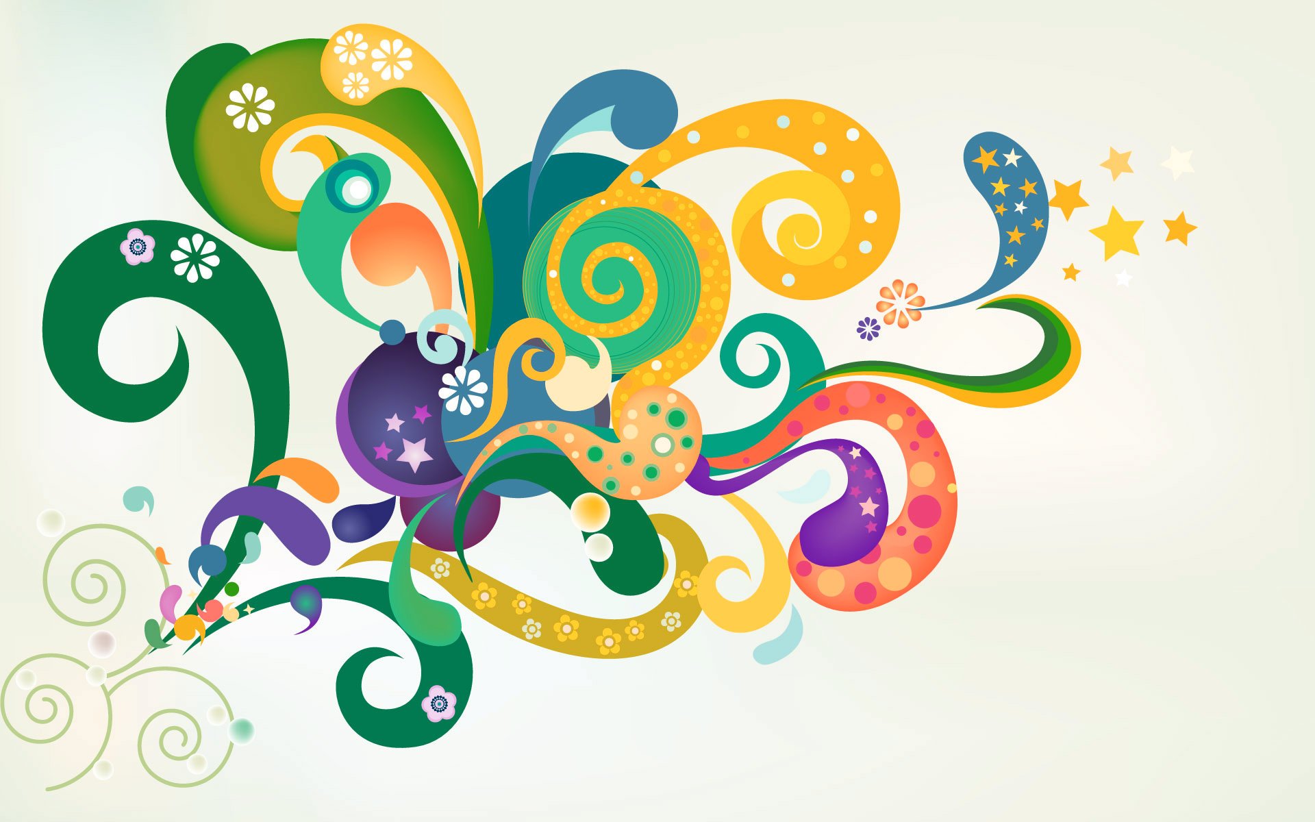 1920x1200 Free Colorful Background Vector Hd Image