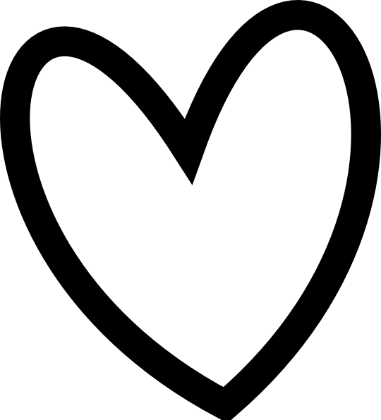 540x596 Collection Of Heart Clipart Black And White Vector High