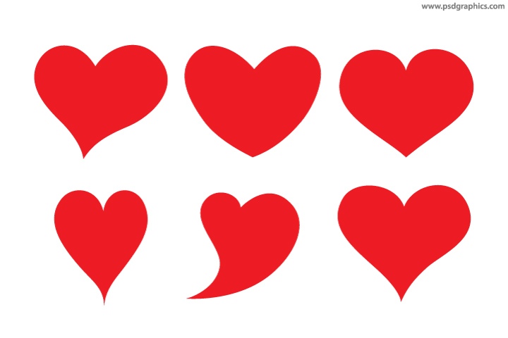 720x480 Vector Hearts Shapes Psdgraphics